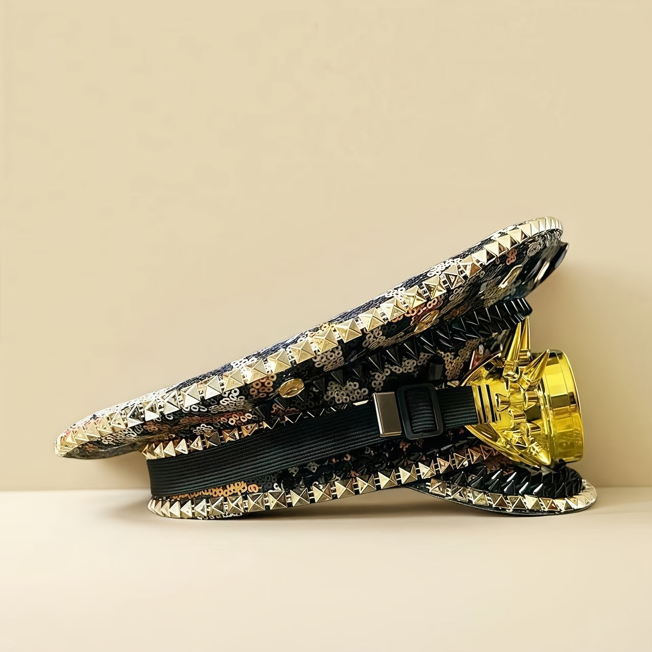 HONGLUAN Steampunk Rhinestone Captain Hat