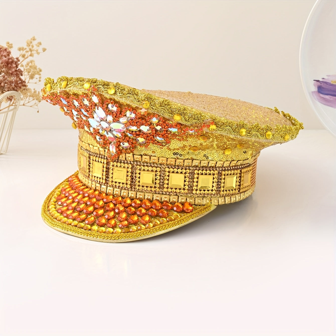 Golden  Rhinestone Hat