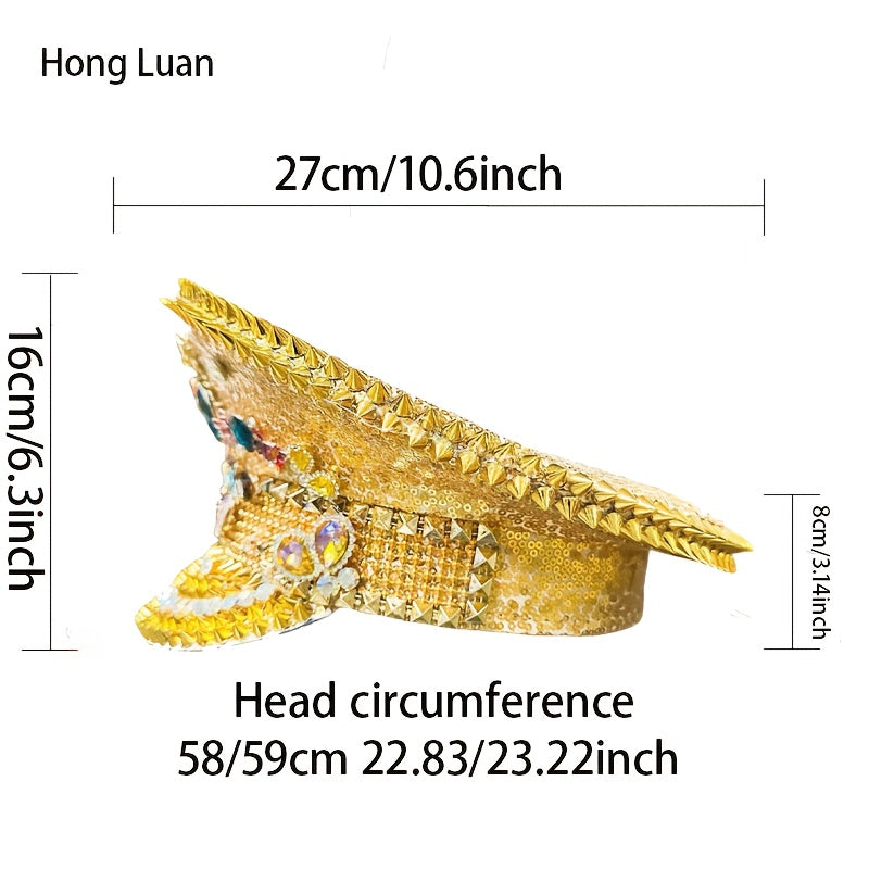 Festival Rhinestone Captain's Hat