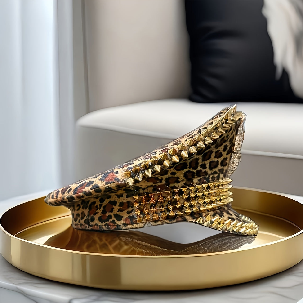 Leopard Print Captain Hat