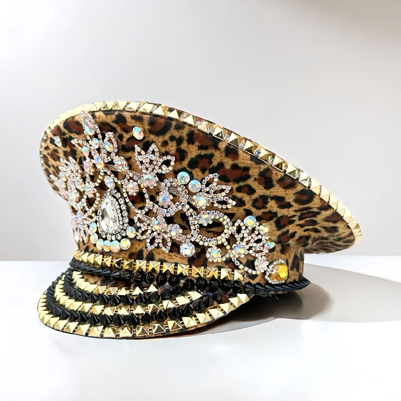 Leopard Print Steampunk Captain's Hat