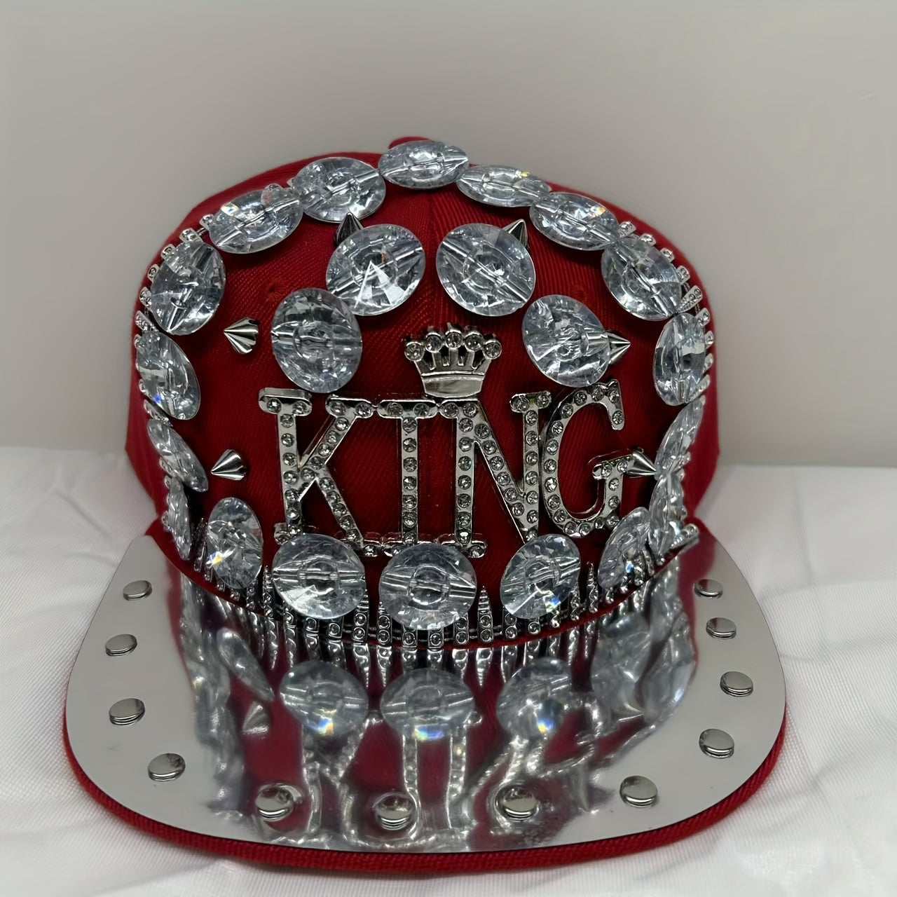 Rhinestone "KING" Baseball Cap