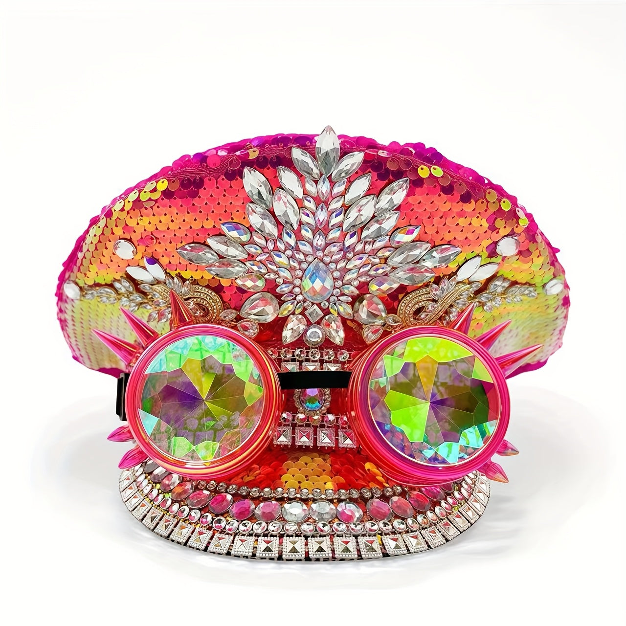 HONGLUAN Steampunk Bling Captain Hat with Goggles