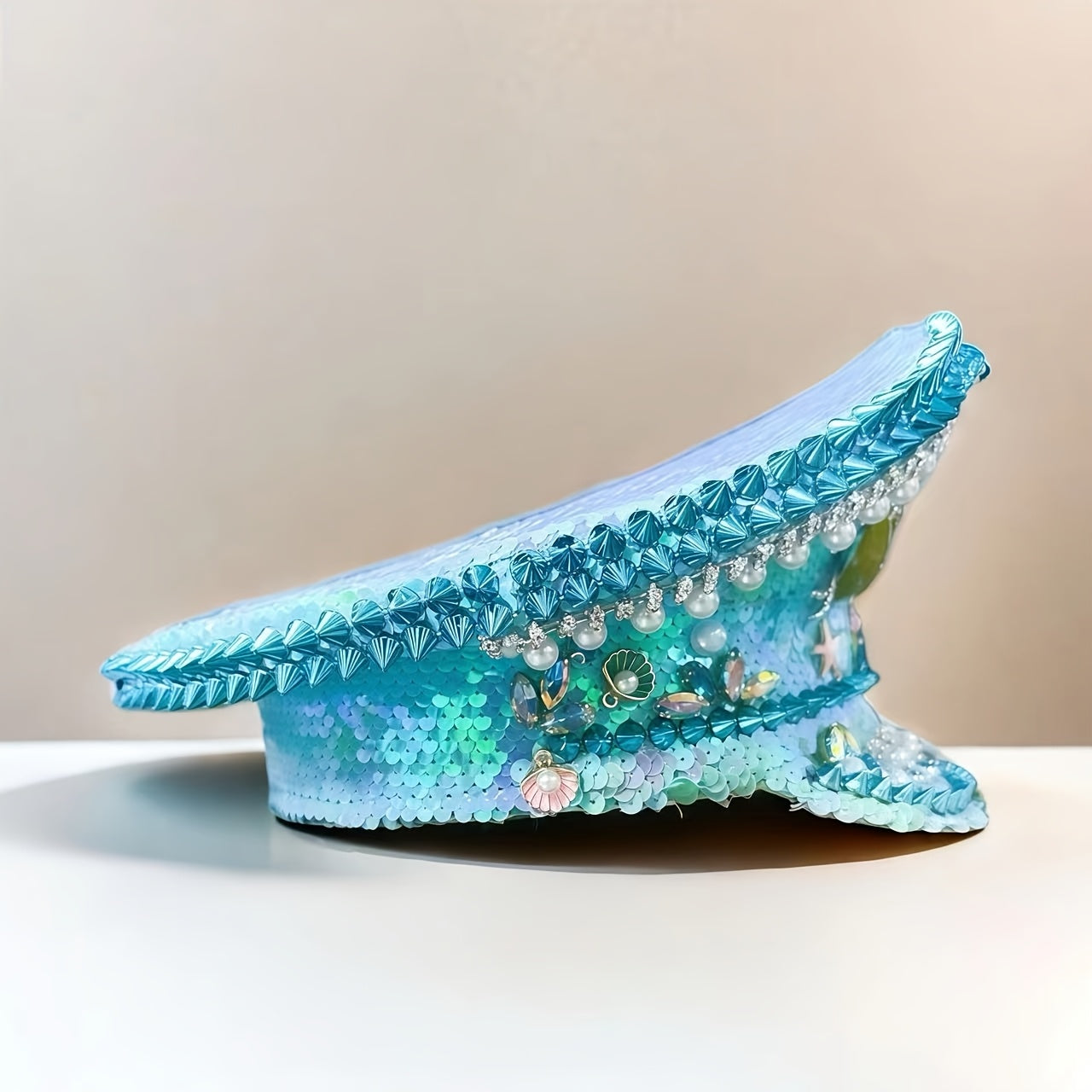 Glittering Rhinestone Captain's Hat