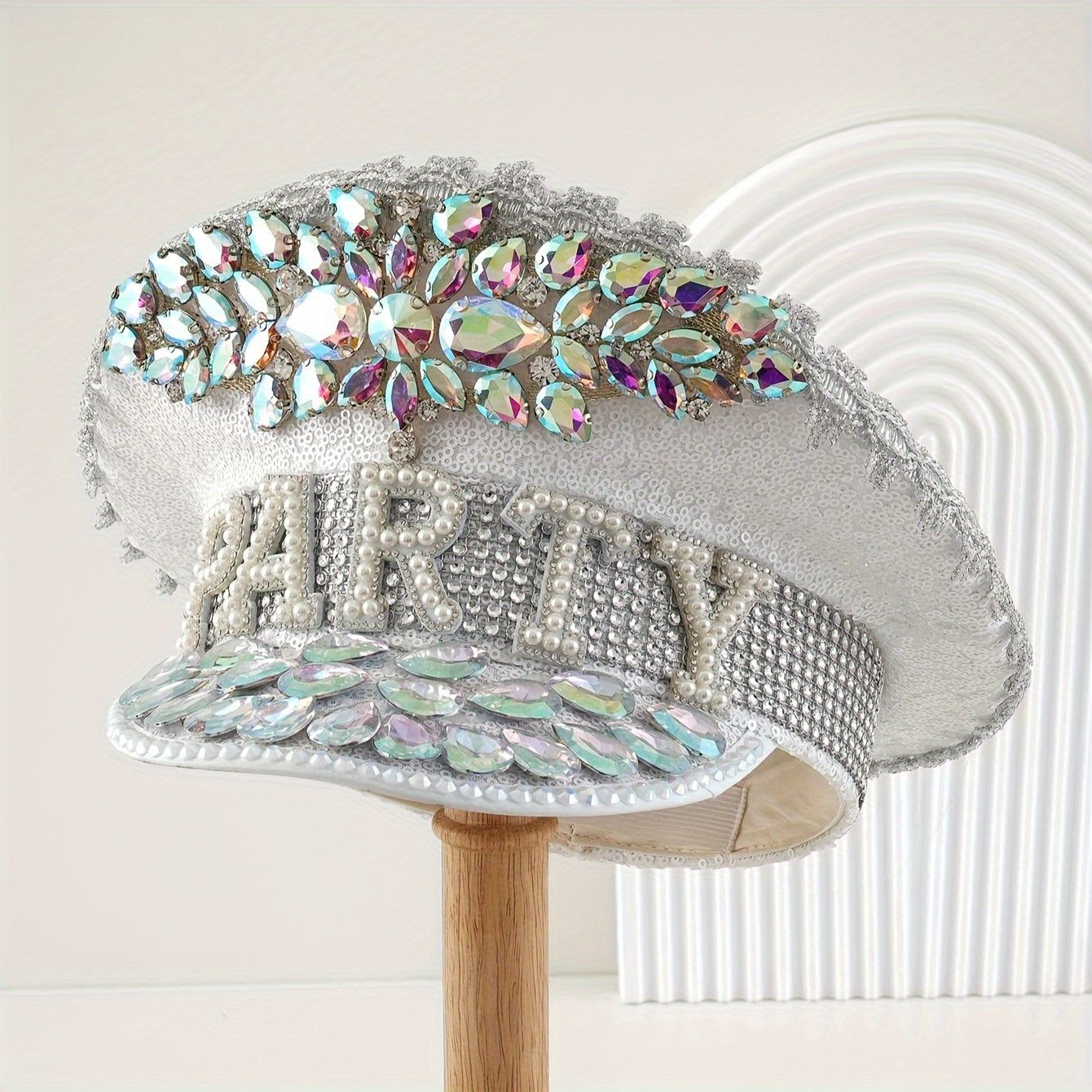 Shiny Rhinestone Sparkly Stage Hat