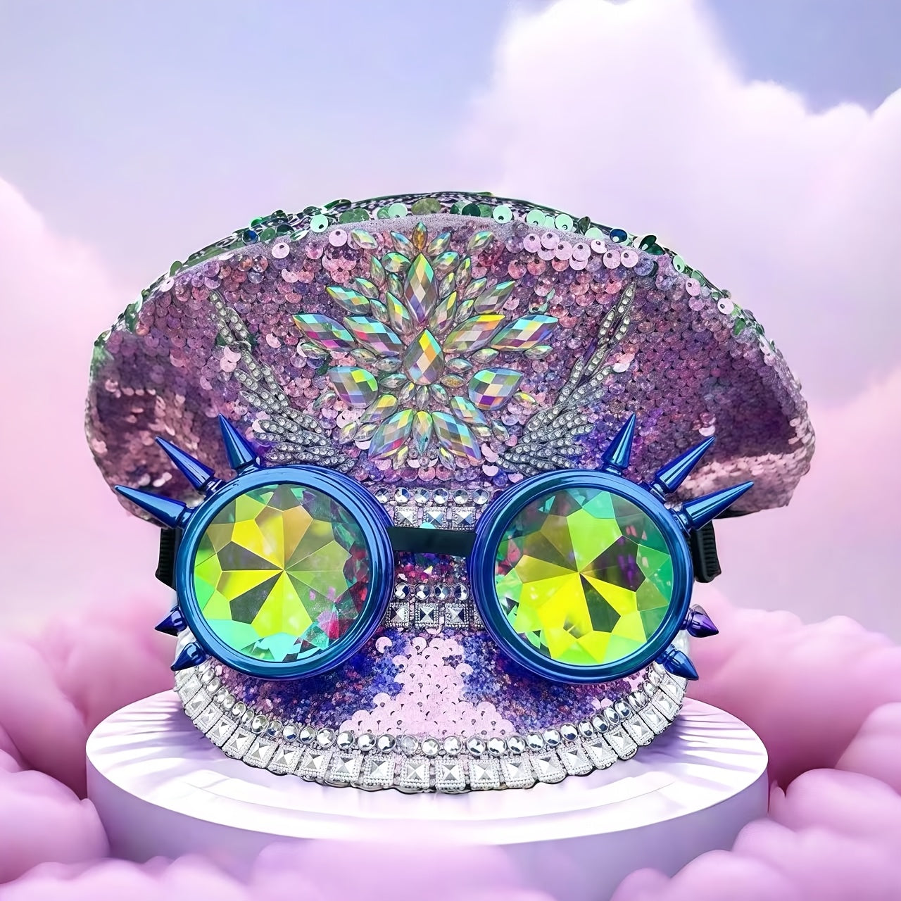 Bling Purple Captain Hat