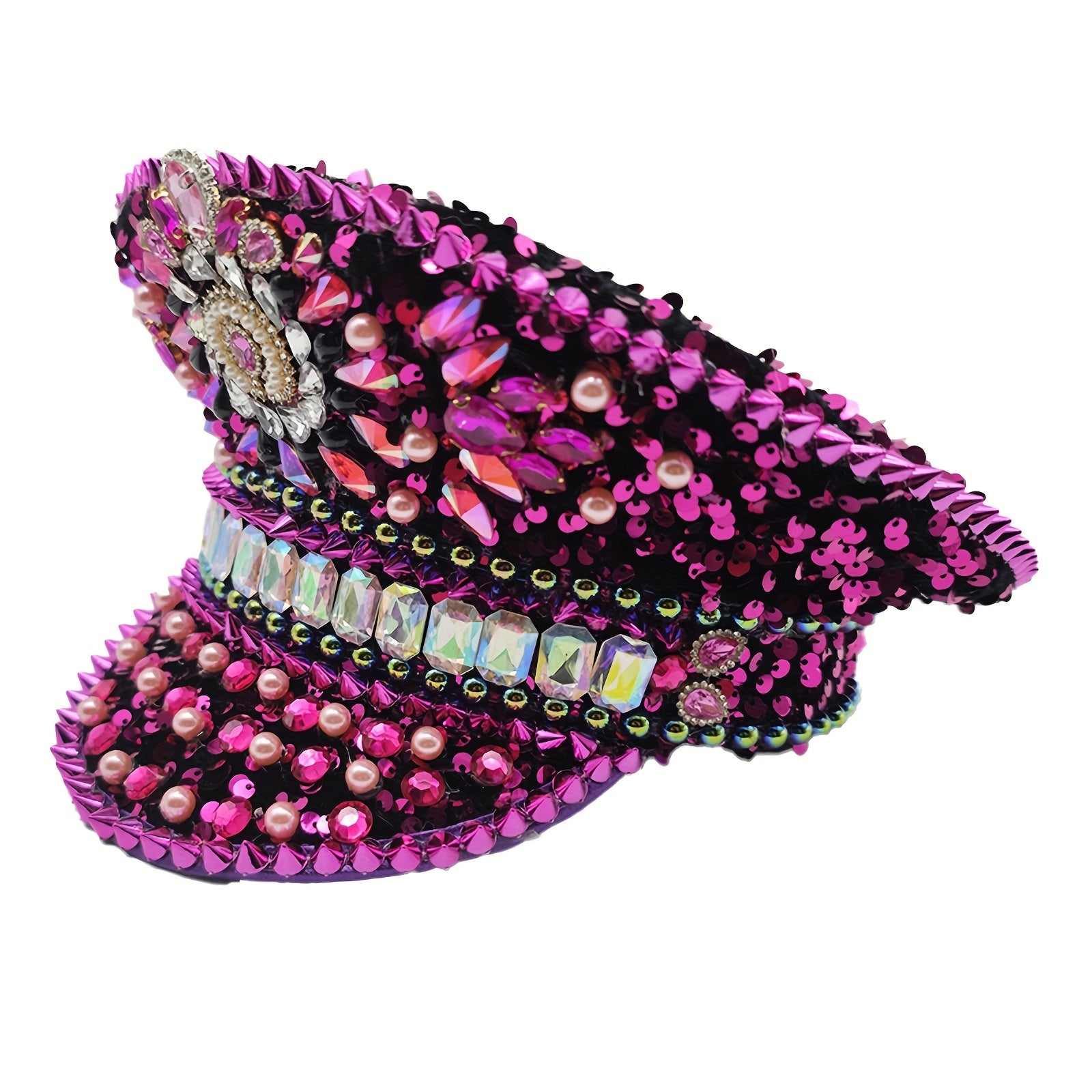 Luxurious Colorful Sequin Captain Hat