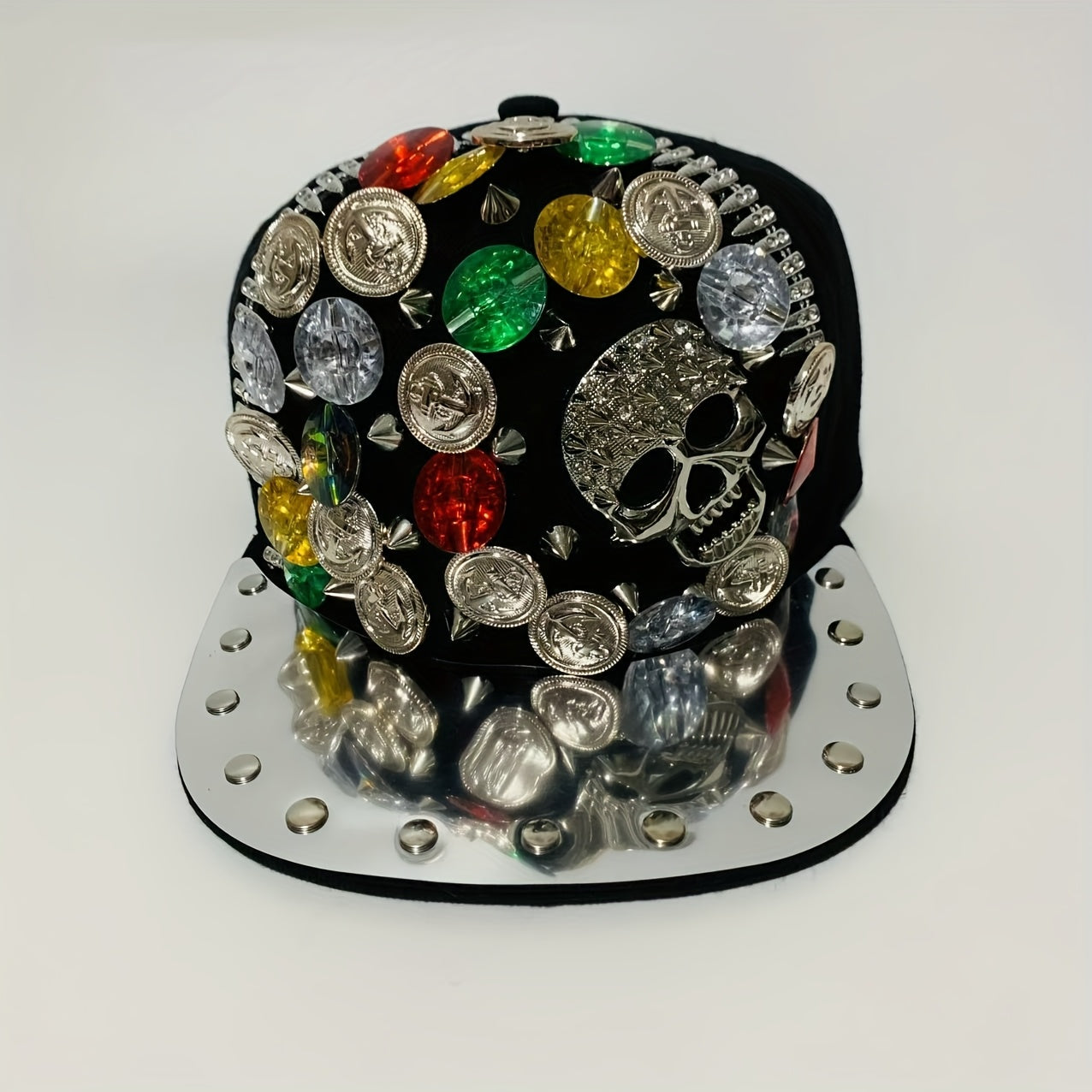 Handcrafted Rivet Studded Fashion Baseball Cap
