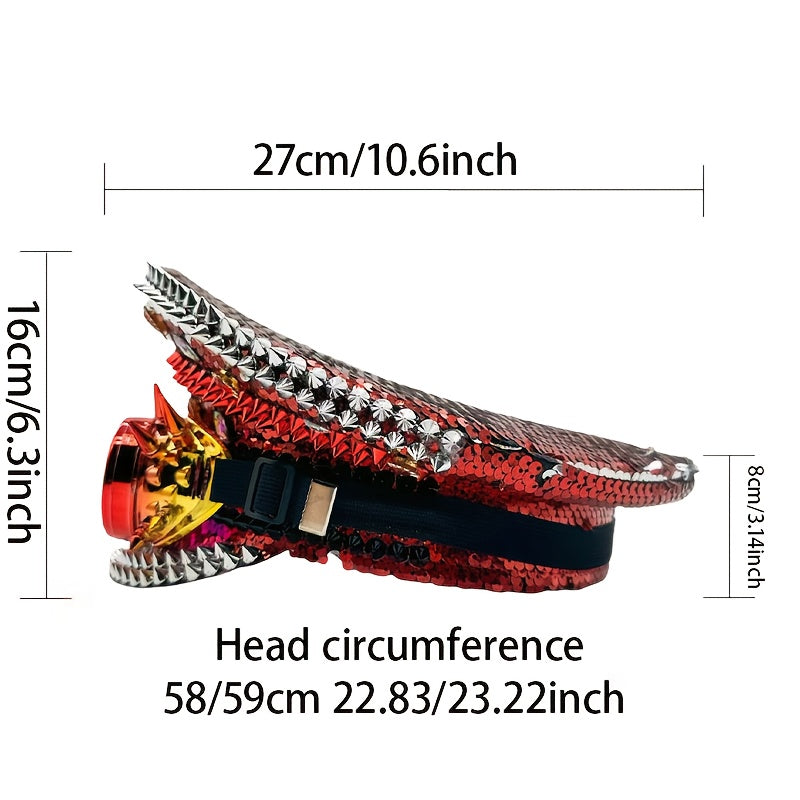 HONGLUAN Sparkling Steampunk Captain Hat
