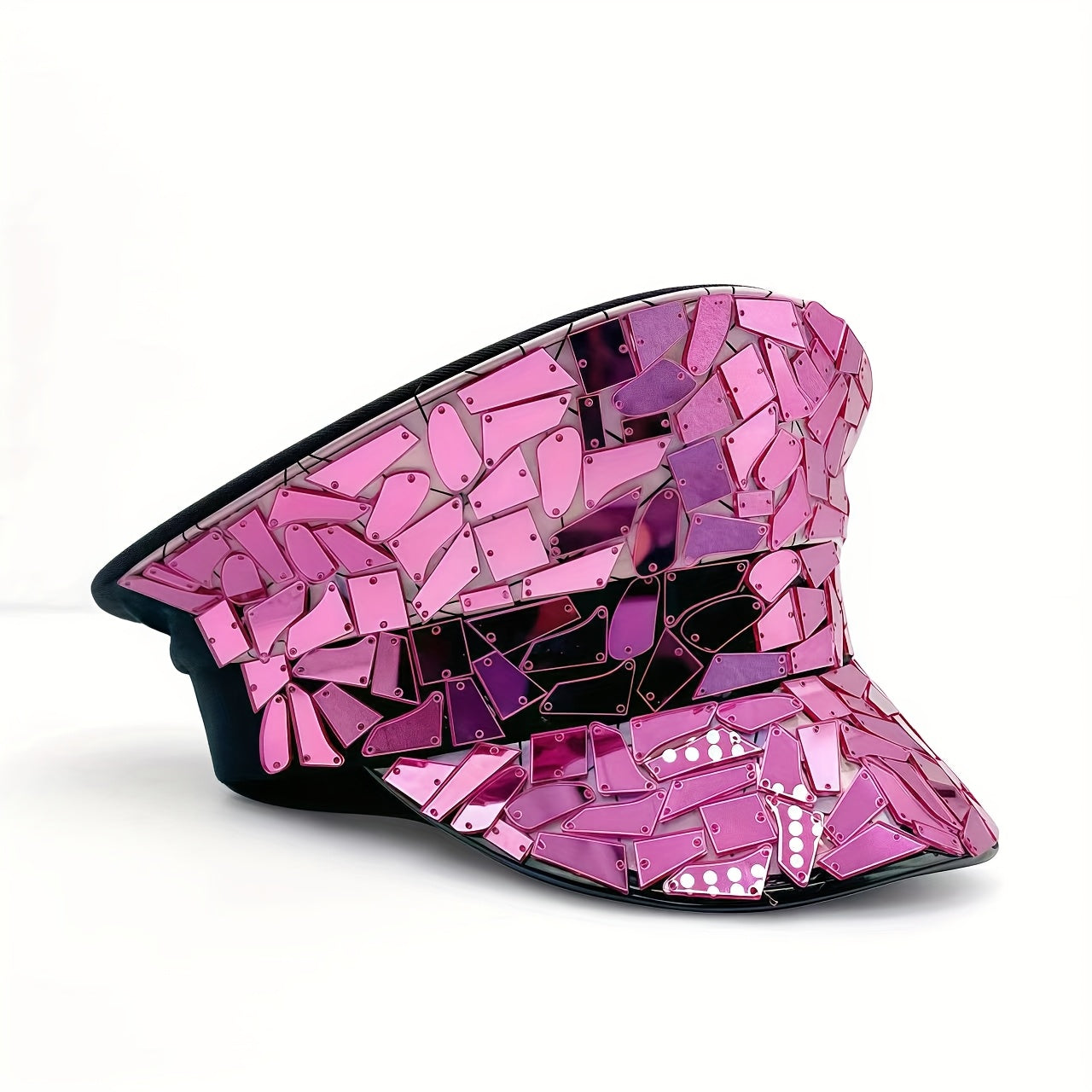 Sparkly Rhinestone Disco Captain Hat