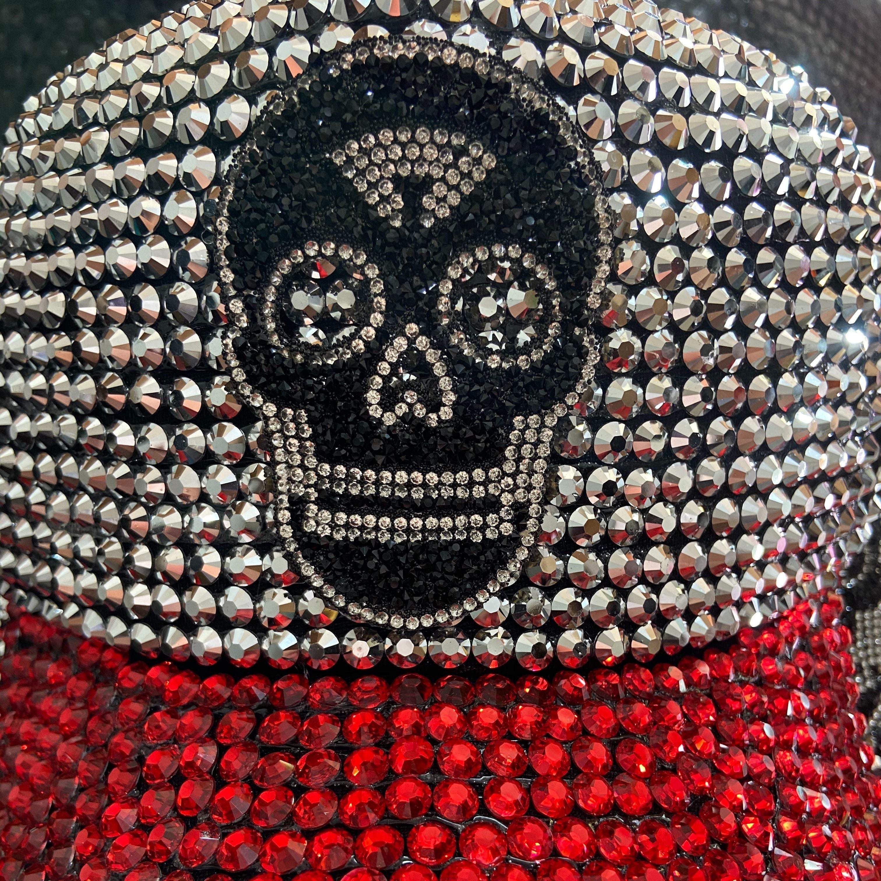 Skull Rhinestone Embellished Baseball Cap