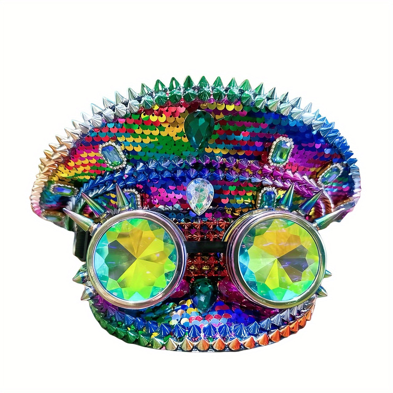 Vibrant Rivet Accents Captain Hat