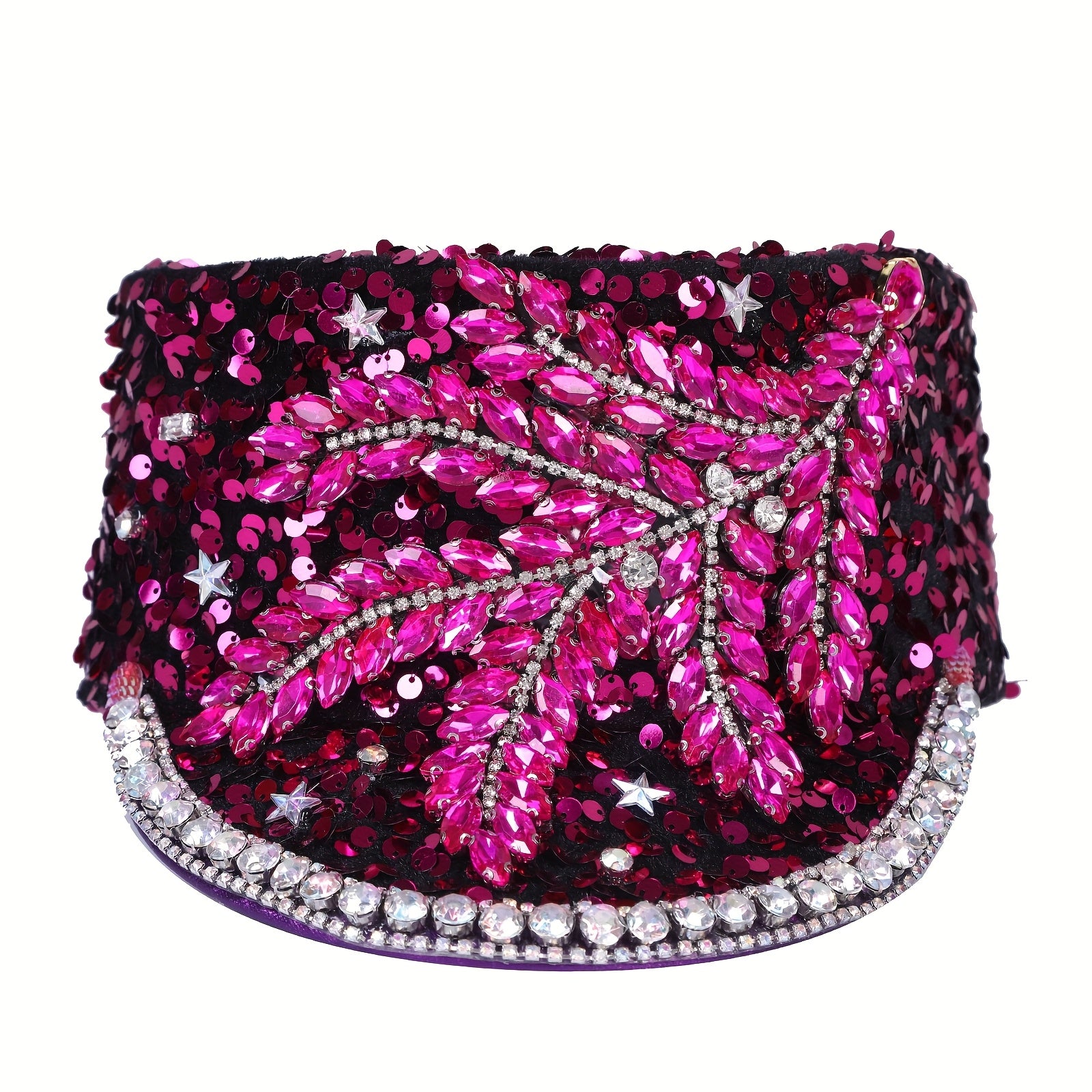 Luxurious Velvet Sequin Captain Hat