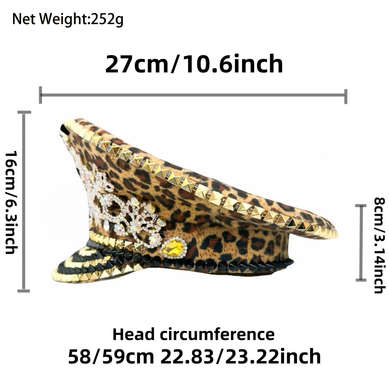 Leopard Print Steampunk Captain's Hat